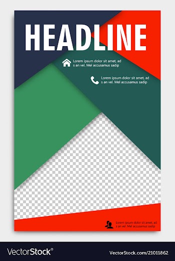 Corporate brochure flyer design layout template vector image