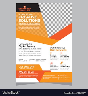 corporate business flyer template design vactor