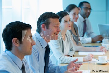 Corporate business people talking in conference room meeting