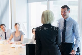 Corporate business people talking in conference room meeting