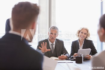 Corporate business people talking in conference room meeting