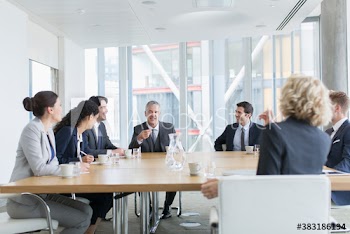 Corporate business people talking in conference room meeting