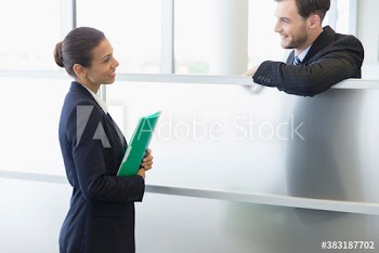 Corporate business people talking in office