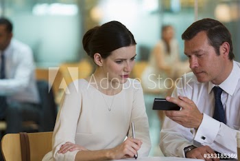 Corporate business people working in office