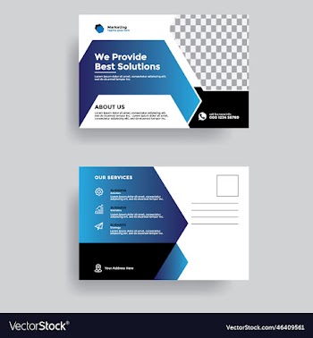 corporate business postcard template design