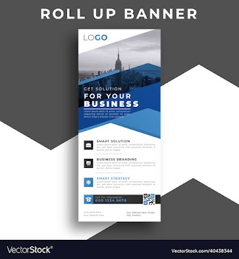 corporate business roll up banner design template