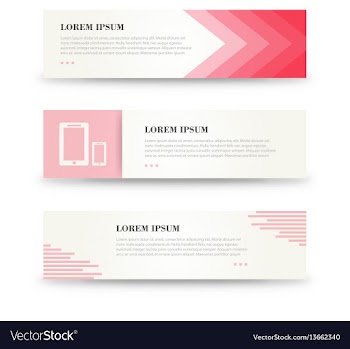Corporate design banners for web minimalistic vector image