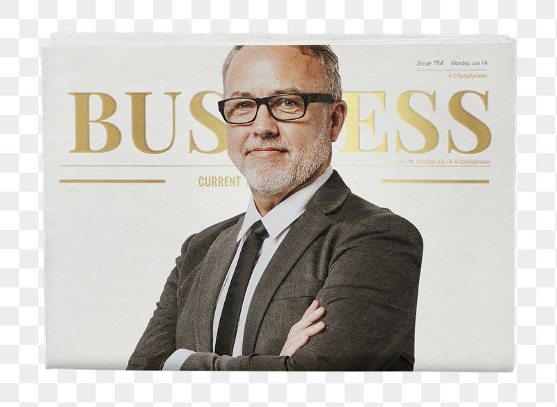 Corporate executive png newspaper sticker, | Free PNG - rawpixel