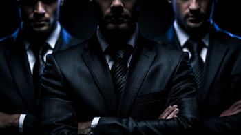 Corporate Executives in Dark Suits