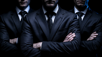 Corporate Executives in Dark Suits