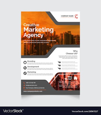 Corporate flyer design vector image