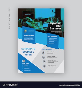 Corporate flyer template vector image