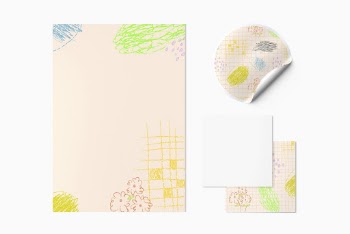Corporate identity card, crayon doodle | Free Photo - rawpixel