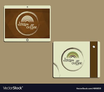  					Corporate identity template design for cafe vector image														