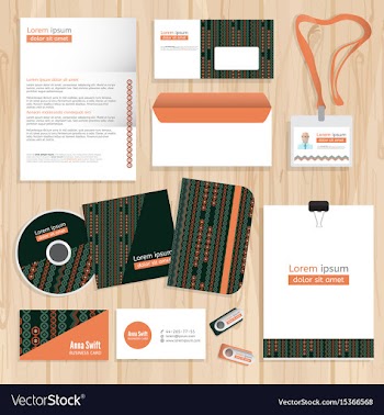 Corporate identity template design vector image