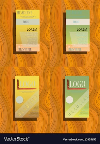 Corporate identity template geometric elements vector image