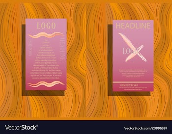 Corporate identity template with geometric vector image