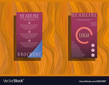 Corporate identity template with geometric vector image