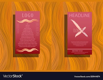Corporate identity template with geometric vector image