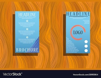 Corporate identity template with geometric vector image