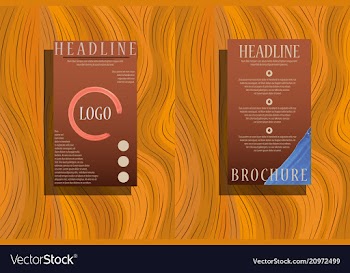 Corporate identity template with geometric vector image