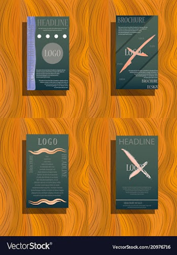 Corporate identity template with geometric vector image