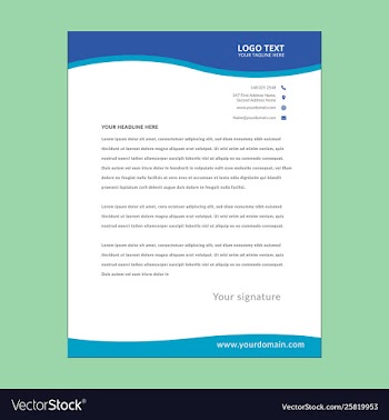 Corporate letterhead pad vector image