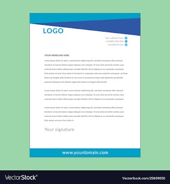 Corporate letterhead vector image