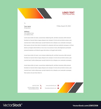 Corporate letterhead vector image