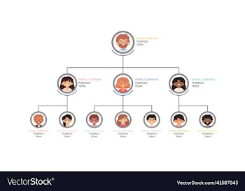 corporate organization chart with business