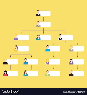 corporate organization chart with business