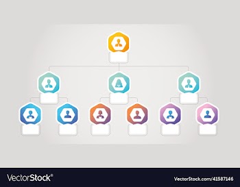 corporate organization chart with business