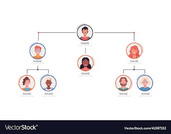 corporate organization chart with business