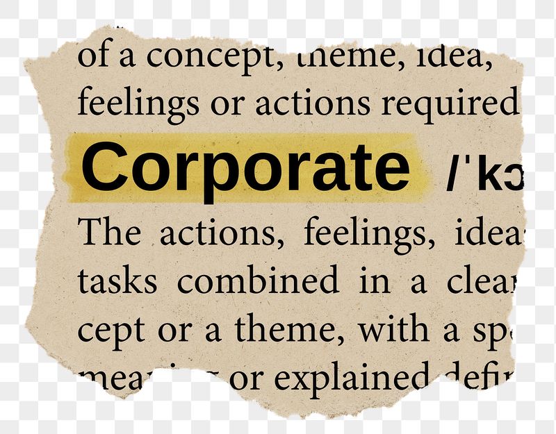 Corporate png word sticker, torn | Free PNG - rawpixel