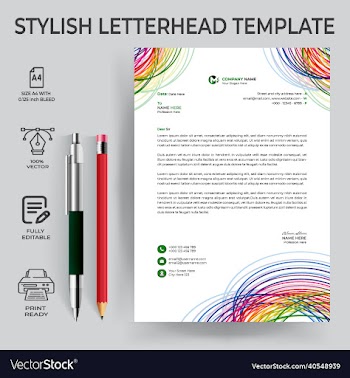 corporate stylish letterhead template design