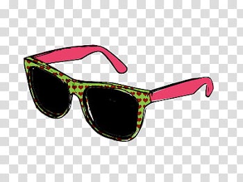 Cosas, green and pink heart print sunglasses transparent background PNG clipart