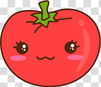 Cosas kawaii, red fruit art transparent background PNG clipart