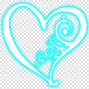 Cosas, white and blue heart transparent background PNG clipart