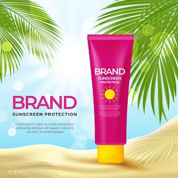 Cosmetic advertisment design Free Vector
