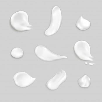 Cosmetic cream smears realistic icon set Free Vector