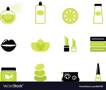 Cosmetic icons vector image