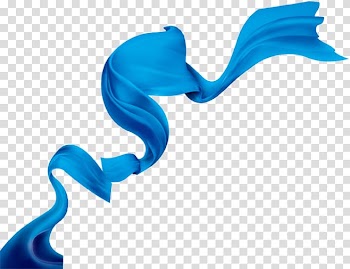Cosmetics advertising , blue,silk,ribbon transparent background PNG clipart