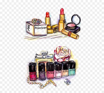 Cosmetics Drawing Watercolor painting Lipstick Illustration - Makeup 