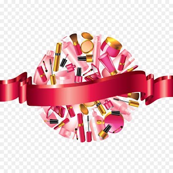 Cosmetics Make-up Clip art - Red Ribbon cosmetics 