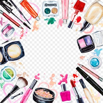 Cosmetics Watercolor painting Makeup brush Lip gloss - Creative Makeup Tools 