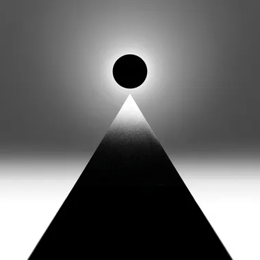 Cosmic Eclipse Tetrahedron in Minimalist Design Cosmic Eclipse Tetrahedron in Minimalist Design