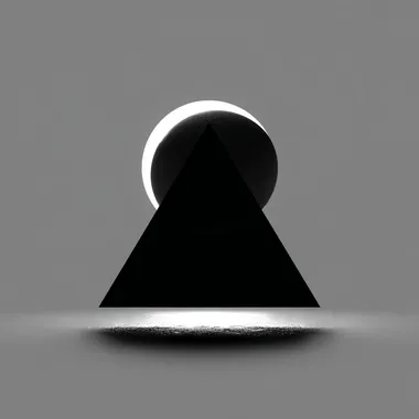 Cosmic Eclipse Tetrahedron in Minimalist Design Cosmic Eclipse Tetrahedron in Minimalist Design
