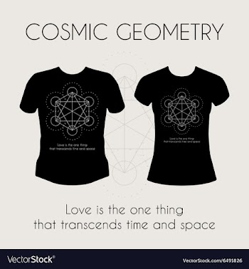  					Cosmic Geometry T-Shirt vector image														