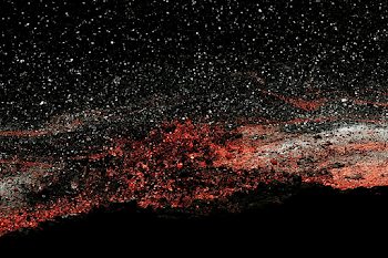 Cosmic Texture: Abstract Macro of Dark Granular Surface