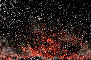 Cosmic Textured Surface with Glimmering Particles